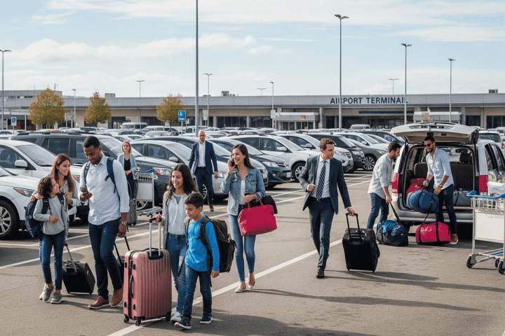 parking de l'aéroport